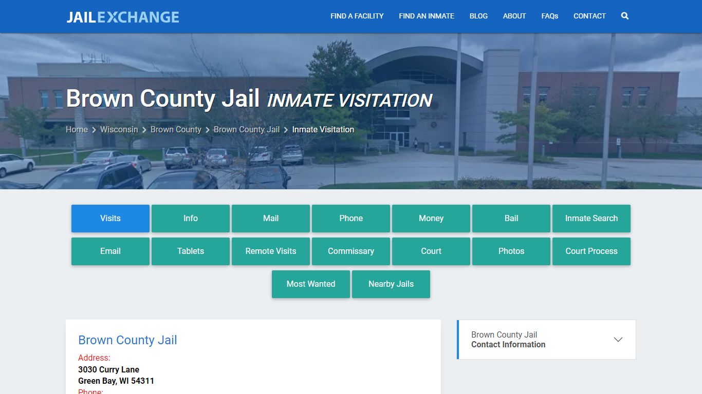 Inmate Visitation - Brown County Jail, WI - Jail Exchange